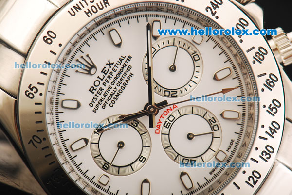 Rolex Daytona Automatic Movement Full Steel with White Dial - Click Image to Close